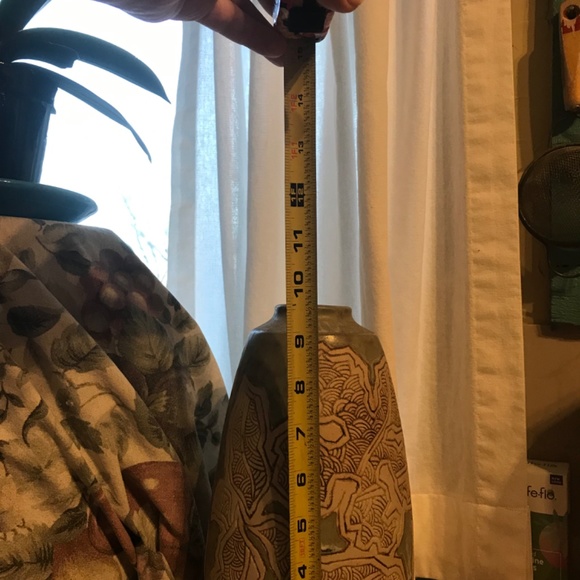 Tenmoku Malaysian pottery vase 9.5” beautiful numbered - Picture 7 of 10